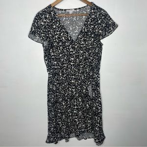 J. Crew Mercantile Black and white ditzy floral print dress Size Medium